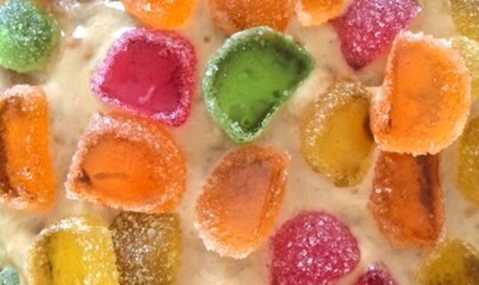 Торт сметанно-банановый с мармеладом