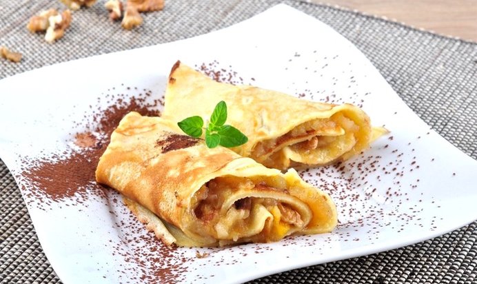 Блины с яблоками