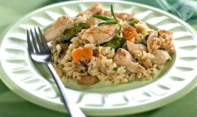 Ризотто с курицей и пармезаном