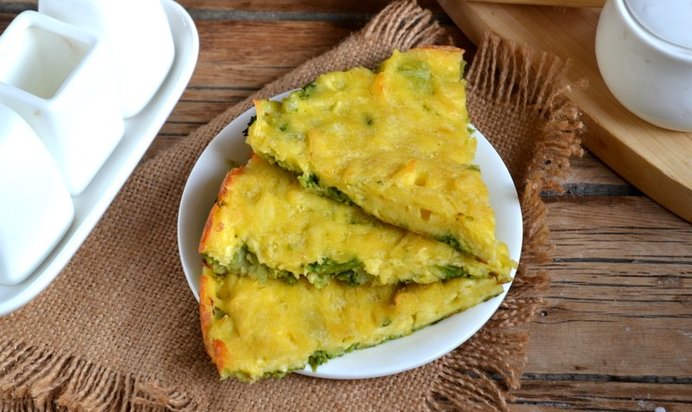 Запеканка из брокколи с сыром и яйцами