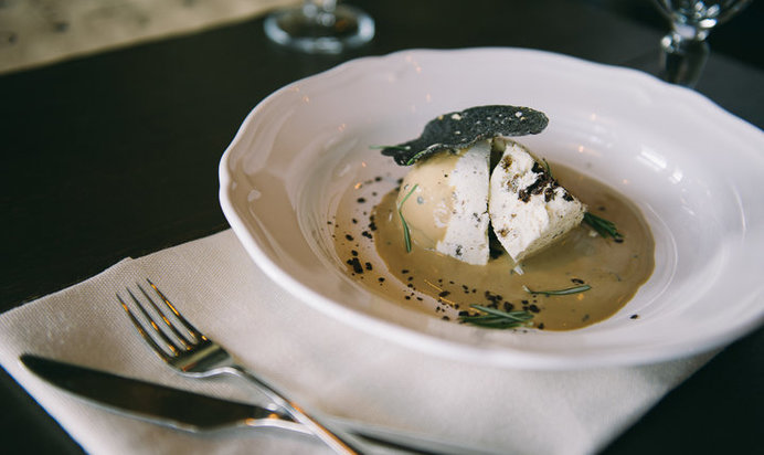 Семифредо с бородинским хлебом