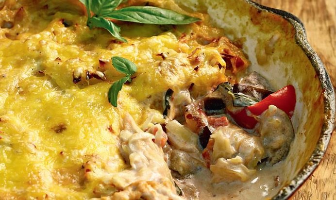 Овощи под картофельной корочкой