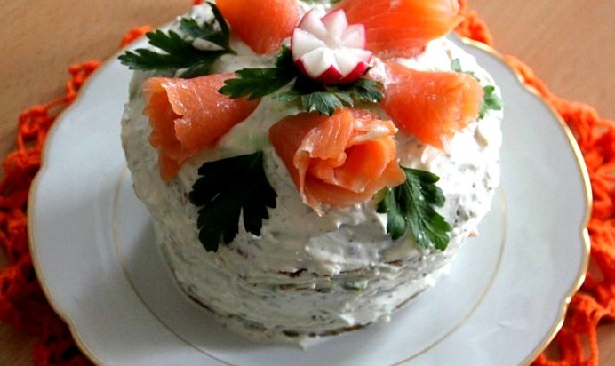 Шведский бутербродный торт