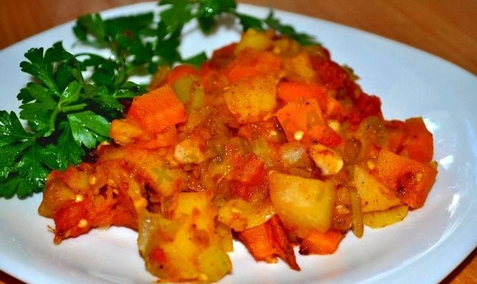 Тушеные овощи в мультиварке