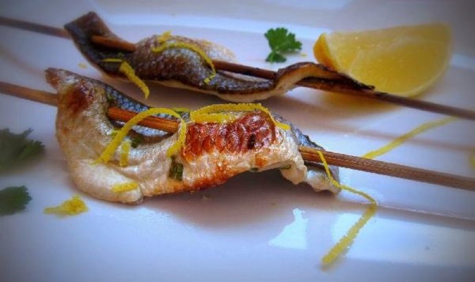 Шашлычки из рыбы с мёдом и розмарином