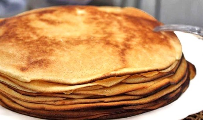 Блины Mинутка на сковороде