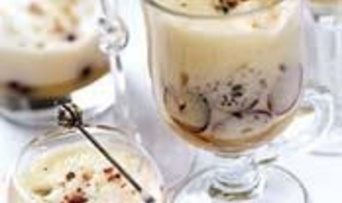 Сабайон с виноградом