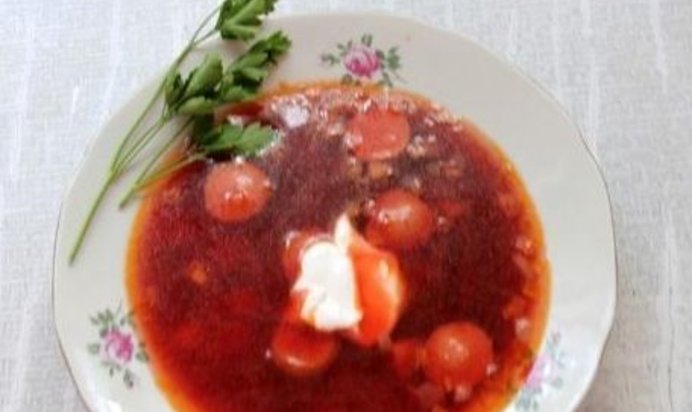 Борщ со свеклой львовский