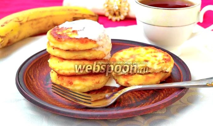 Кокосовые сырники с бананом