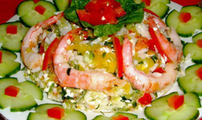 Салат с крабовым мясом VICI и креветками