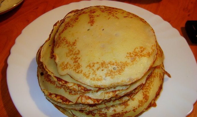 Сладкие блинчики на кефире