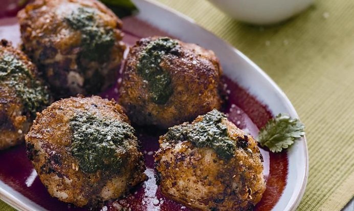 Картофельные котлетки с песто