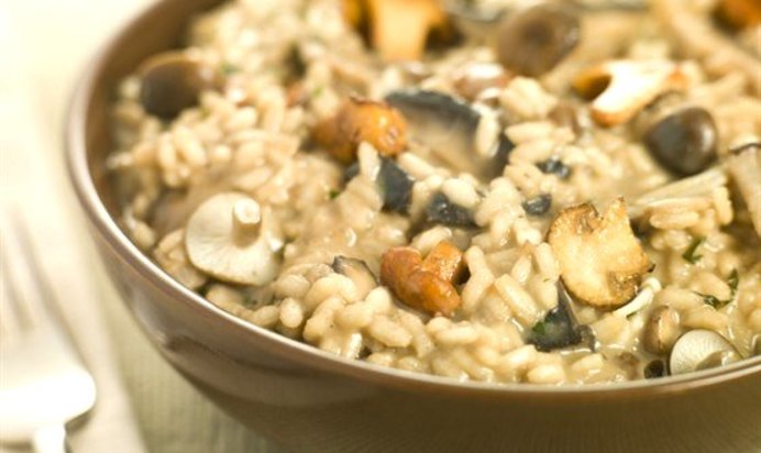 Ризотто с грибами и пармезаном