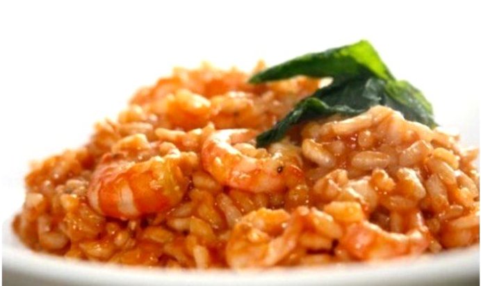 Рис с креветками в соусе терияки