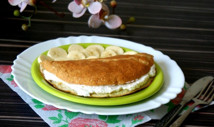 Овсяный блин с творогом