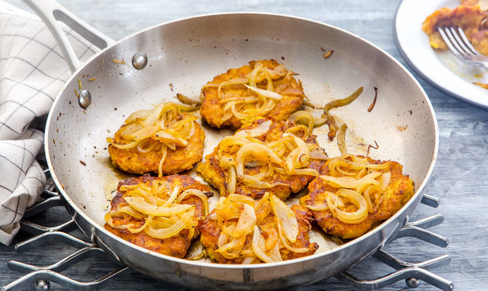 Постные оладьи из кабачков