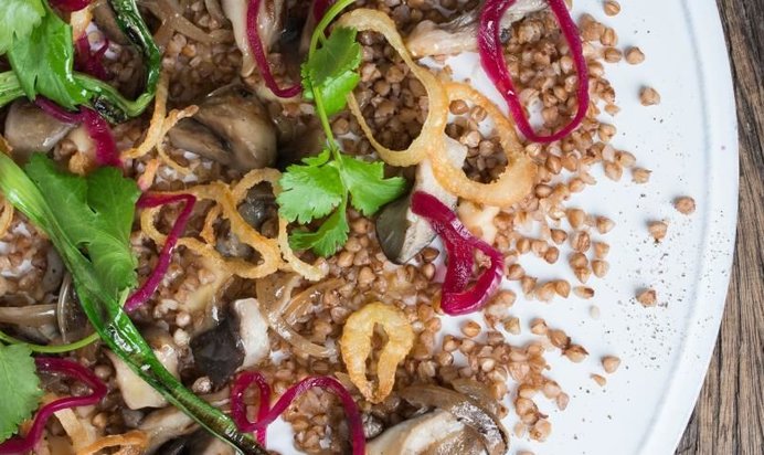 Гречка с грибами