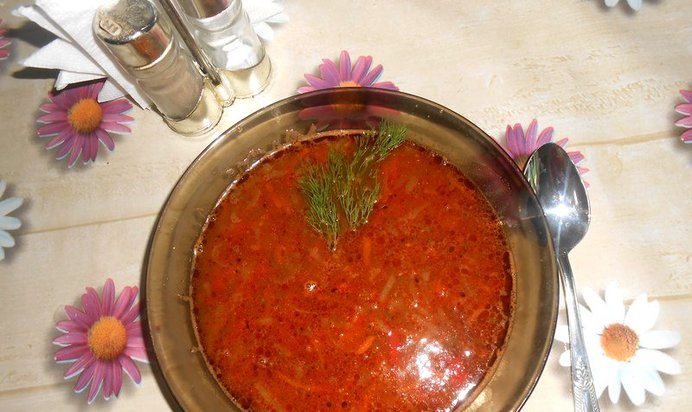 Домашние щи с фасолью