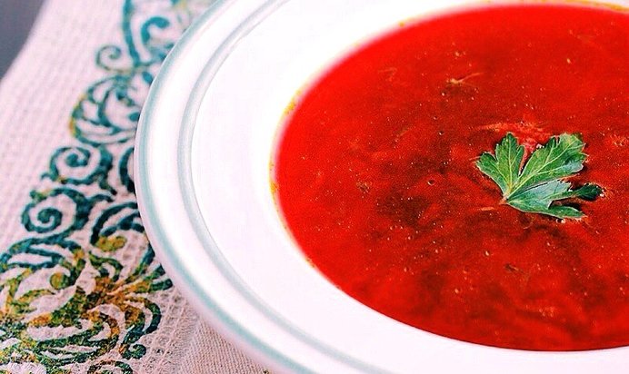 Вегетарианский борщ с капустой