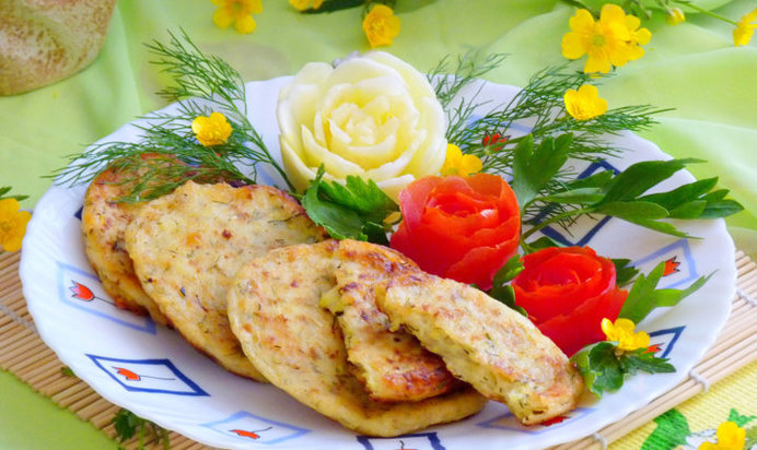 Кабачково-сырные оладьи