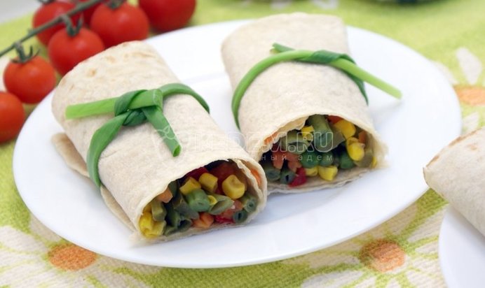 Овощи в лаваше