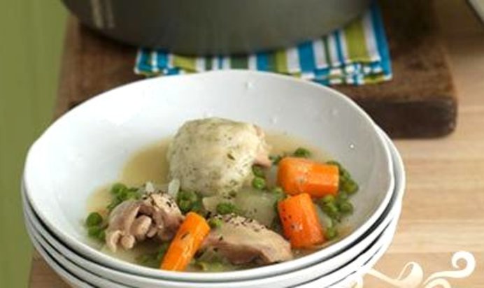 Курица с клецками