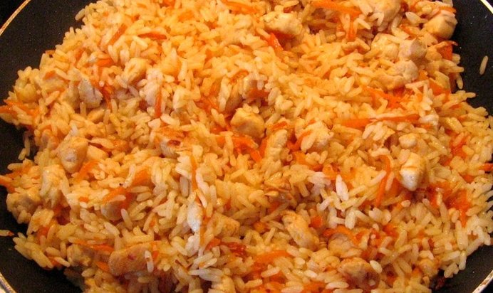 Минималистический плов с курицей