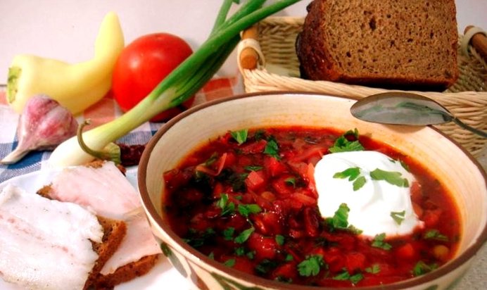 Постный летний борщ