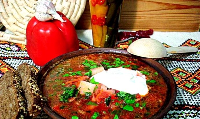 Красный борщ без капусты