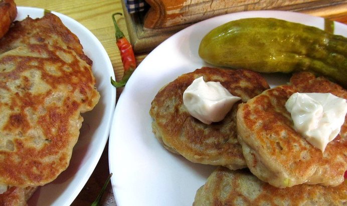 оладьи с говяжьим фаршем