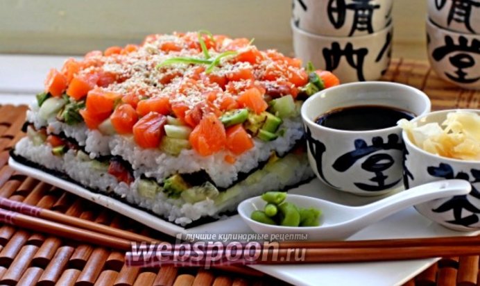 Суши торт