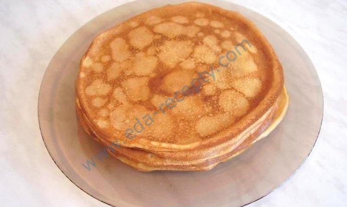 Нежные блины на молоке тонкие