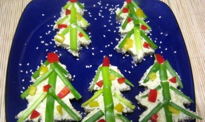 Бутерброды Новогодняя ёлочка