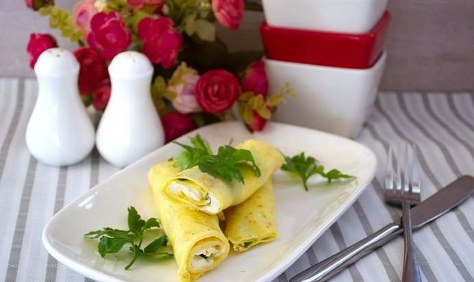 Роллы с омлетом