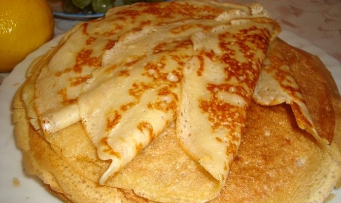 Блины на кефире заварные