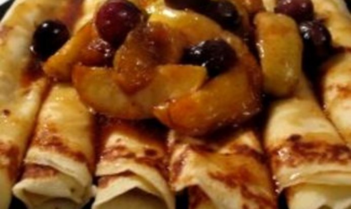 Кокосовые блинчики в роме