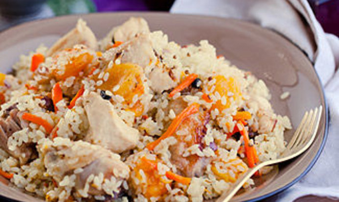 Плов с курицей в мультиварке