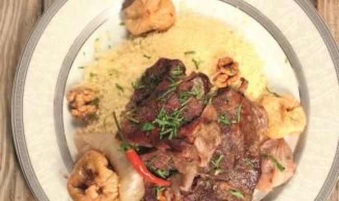 Таджин из баранины с грецкими орехами