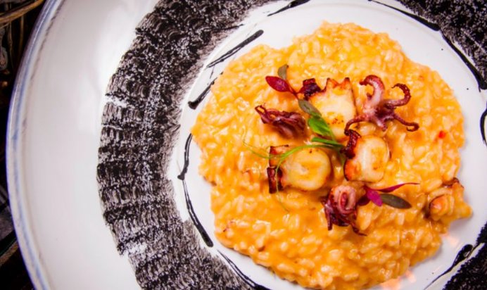 Ризотто с осьминогом