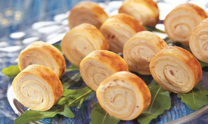 Блинчатый рулет с селедочным маслом