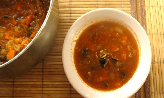 Щи с грибами