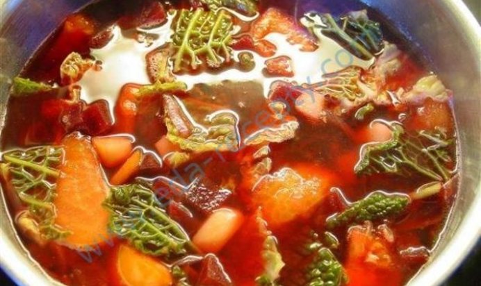 Борщ холодный костромской