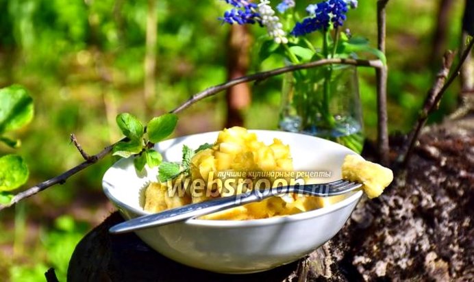 Ленивые вареники с яблоками