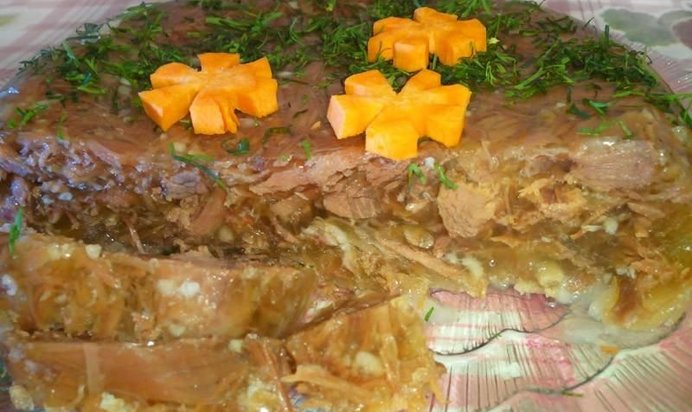 Студень холодец из свиной головы