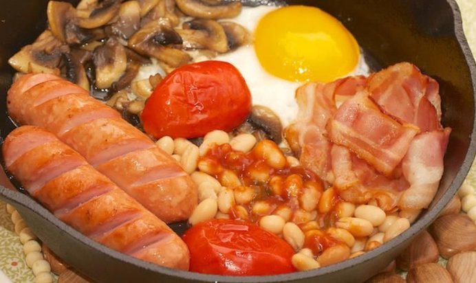 Сытный воскресный завтрак в английском стиле