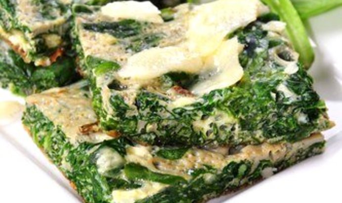 Омлет со шпинатом