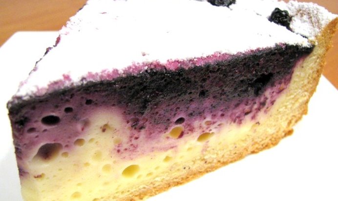 Творожный пирог с черникой