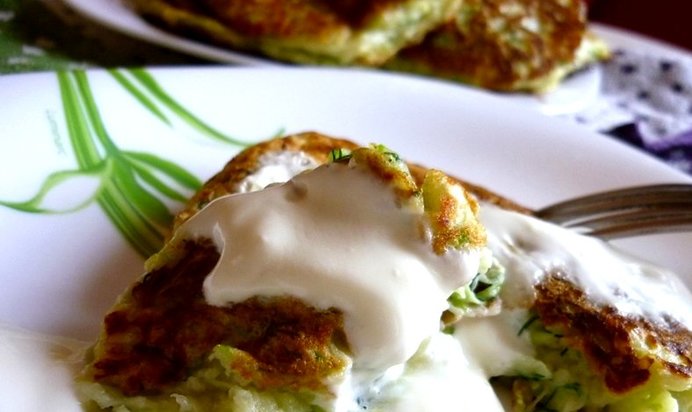 Сырные оладьи