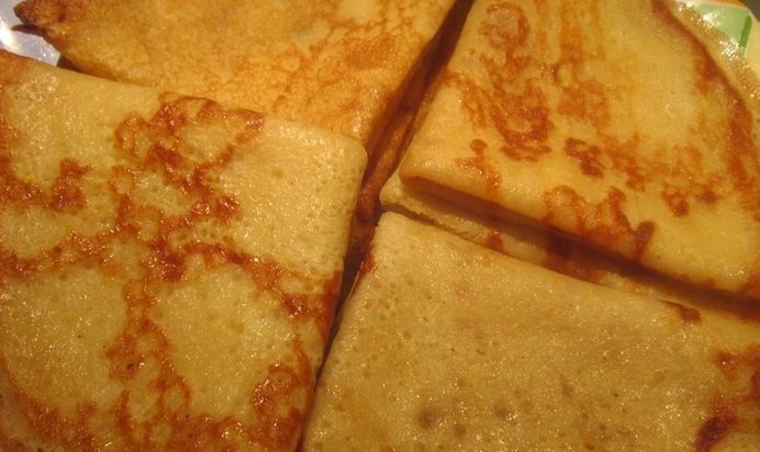 Блины вегетарианские на молоке