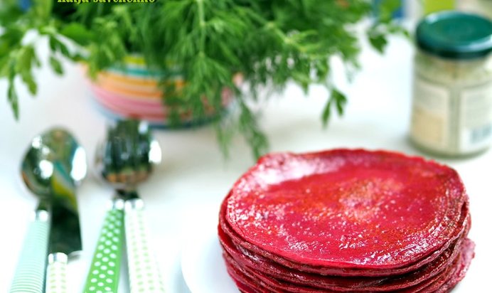 Свекольные блины на кефире